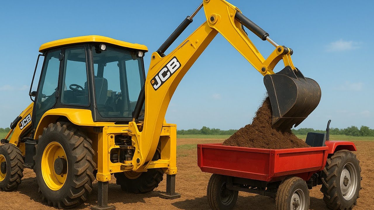 Real JCB 3DX Loading Tractor | Heavy Machine Work 