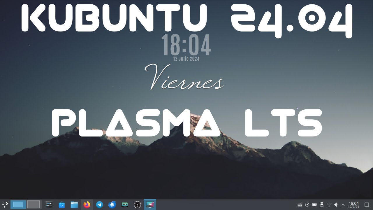 Kubuntu 24.04 y Plasma 5.27.11, combo LTS.
