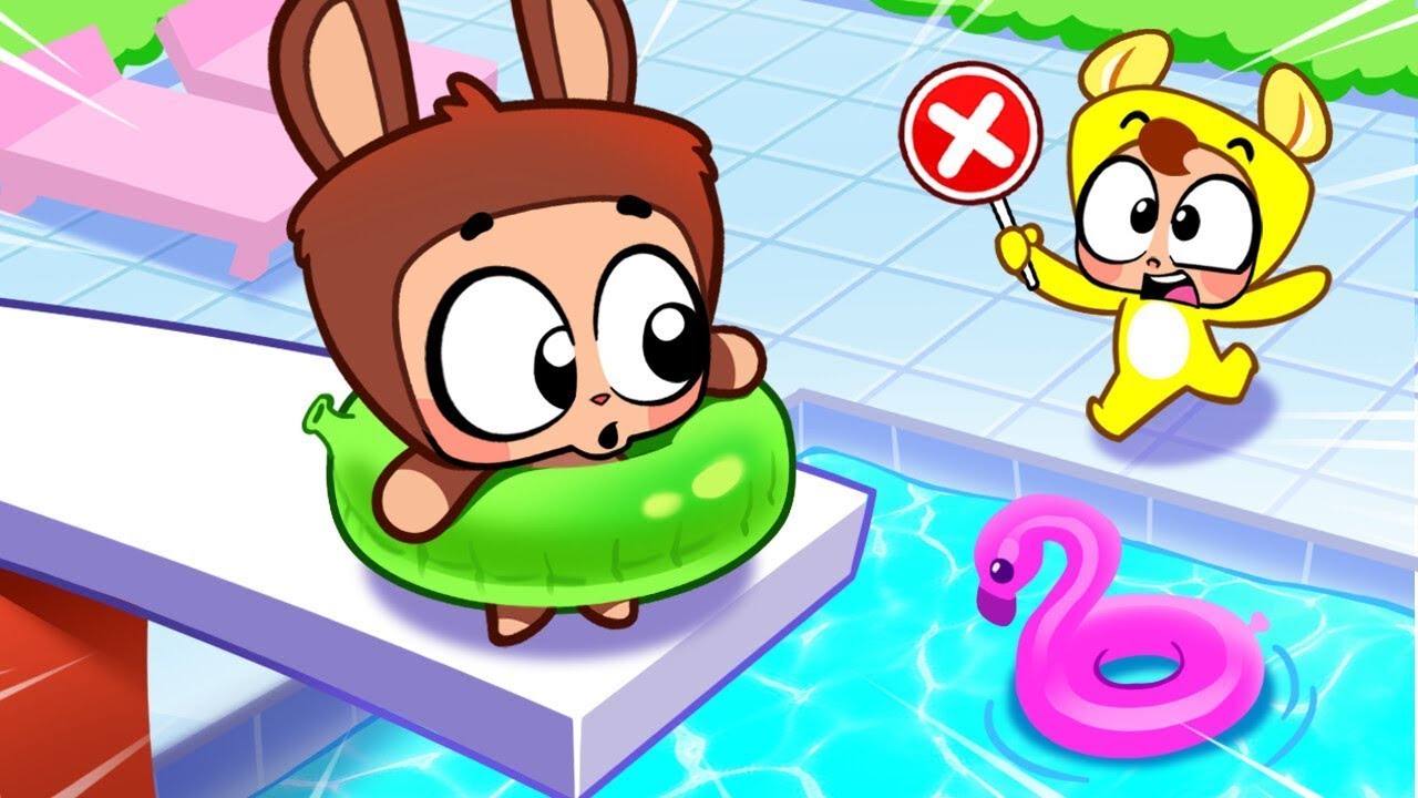 Please, Labubu, Play Safe! Pool Safety Rules For Kids | Useful Stories | Nursery Rhymes