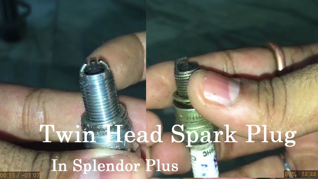 How to Install Twin Head Spark Plug In Splendor Plus