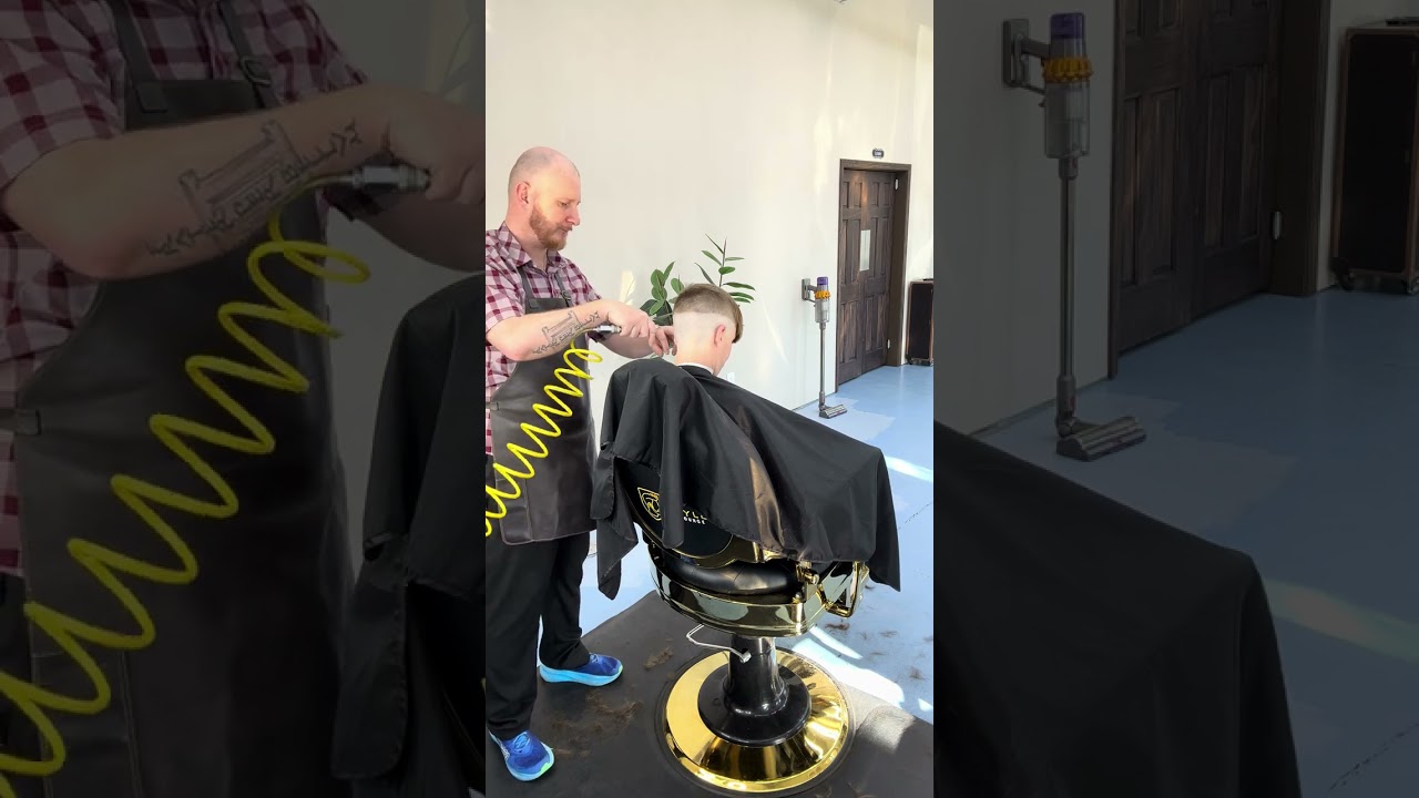 Curved high fade with a crop top 14 minutes