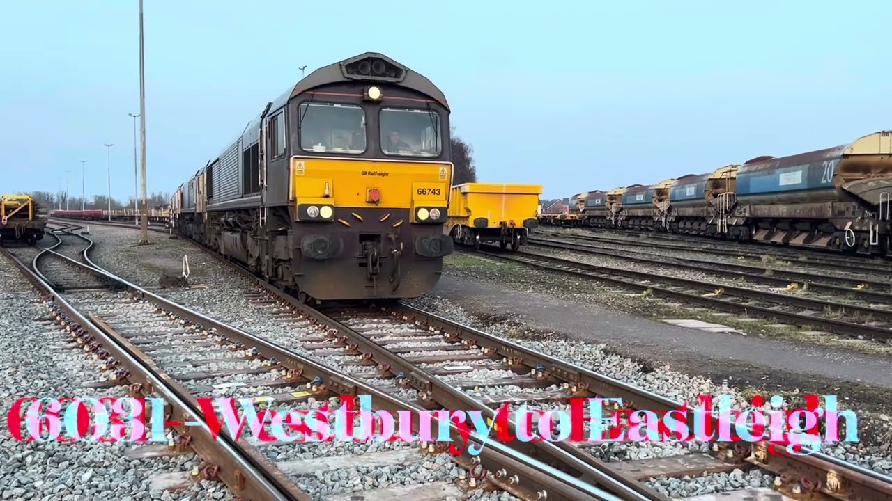 Rail freight action at Westbury 17/2/2025