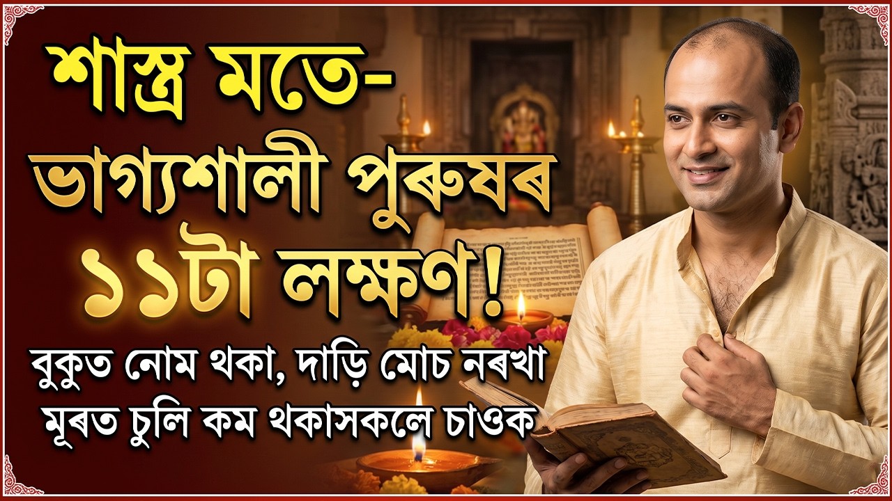ভাগ্যশালী পুৰুষৰ ১১টা লক্ষণ | বুকুত নোম থকা, দাড়ি মোচ নৰখা, মূৰত চুলি কম থকাসকলে চাওক | vastu tips