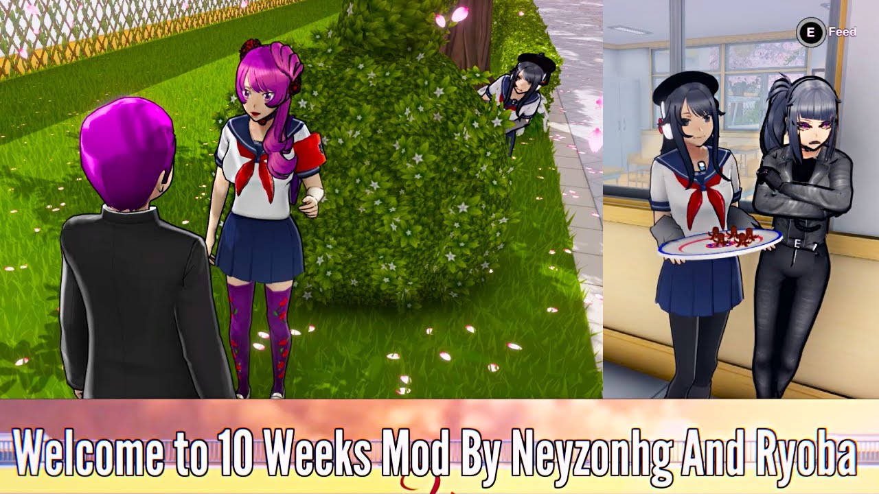 НОВЫЙ 10 недель багов, ой, то есть соперниц... мод в Яндере симулятор/Yandere Simulator
