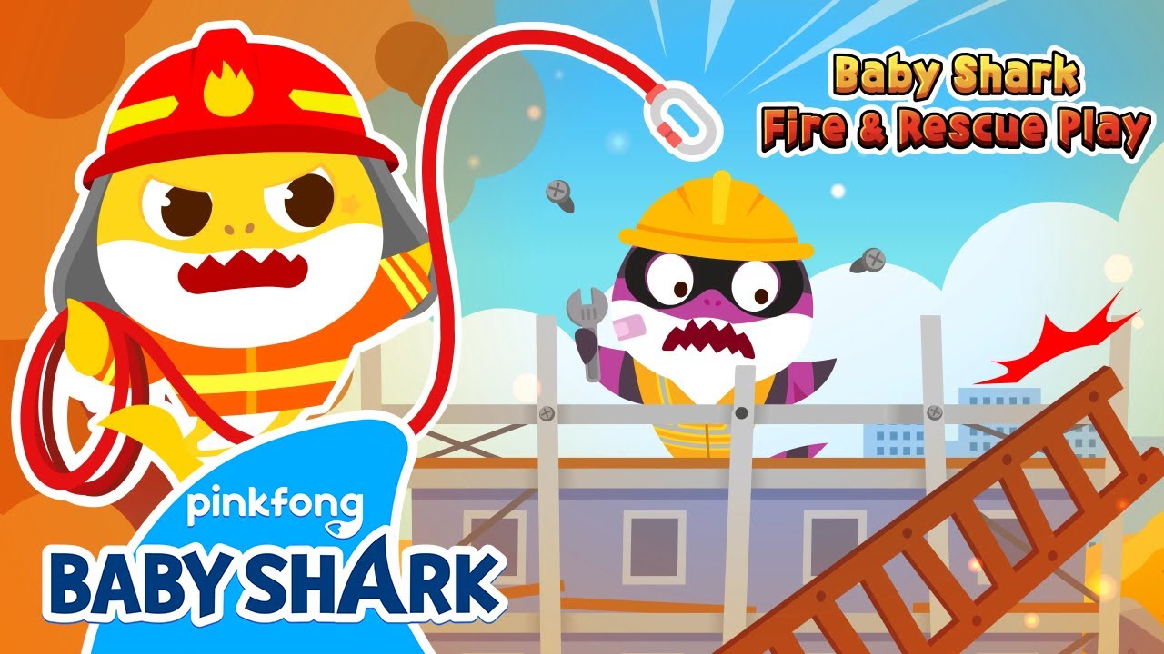 😱Help! We're Stuck at the Construction Site! | Baby Shark Fire & Rescue Play | Baby Shark Official