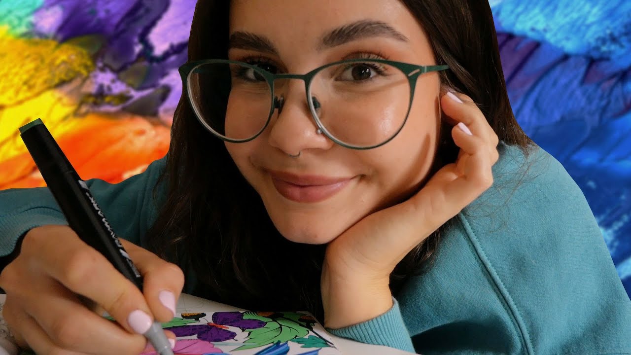 ASMR KOLORUJ ZE MNĄ 🎨 30 minut bliskiego szeptu (clicky whispered voiceover)