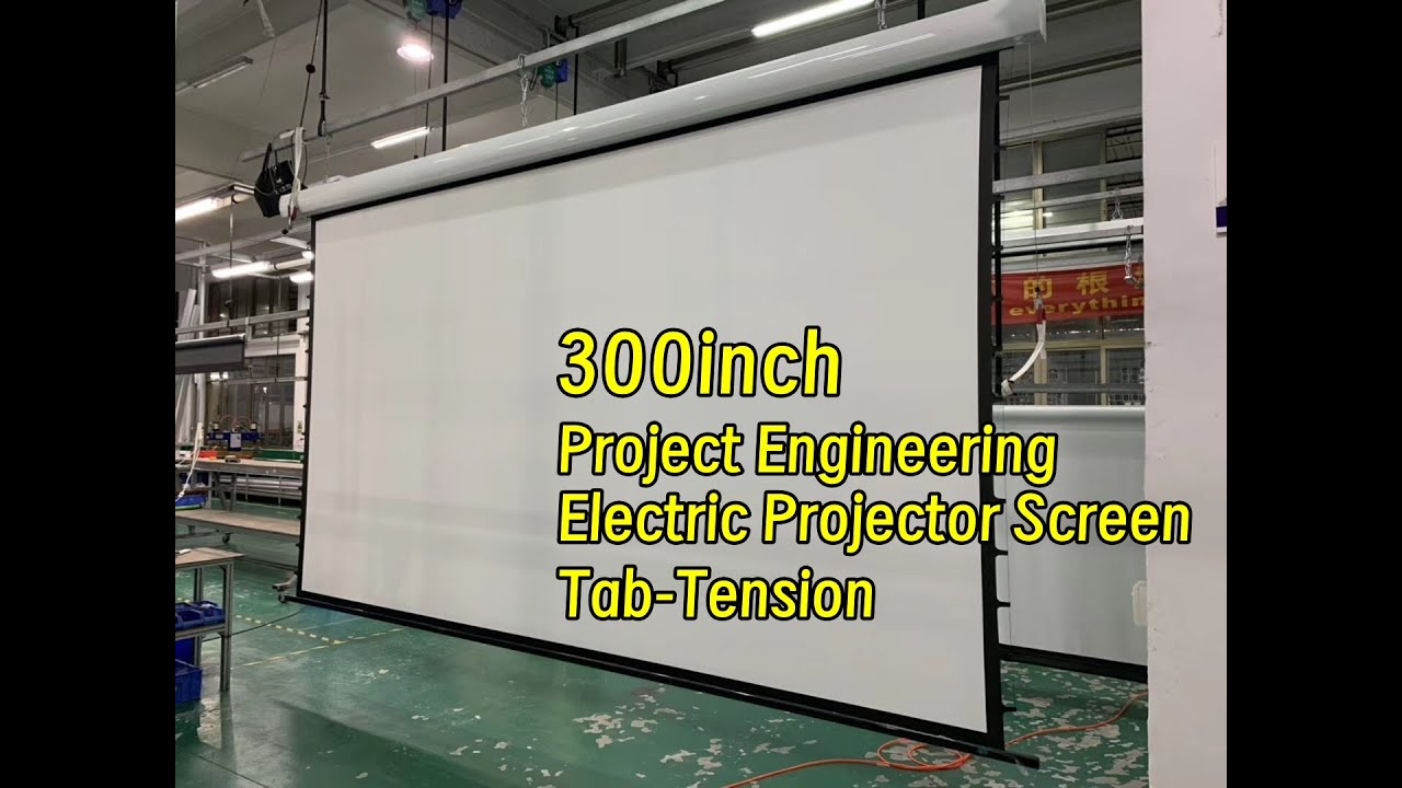 16:9 300 Inch Motorized Tab Tension Screen Projector Screen