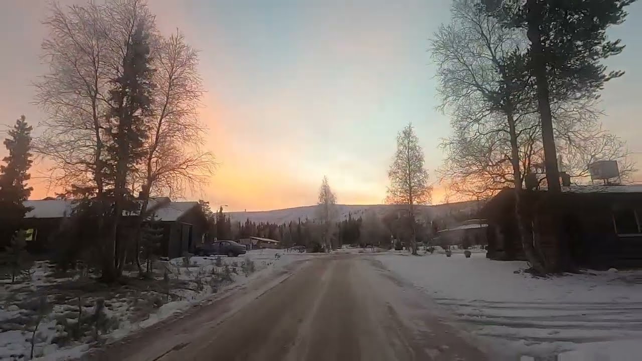Finlande Laponie Luosto Centre ville, Gopro / Finland lapland Luosto City center