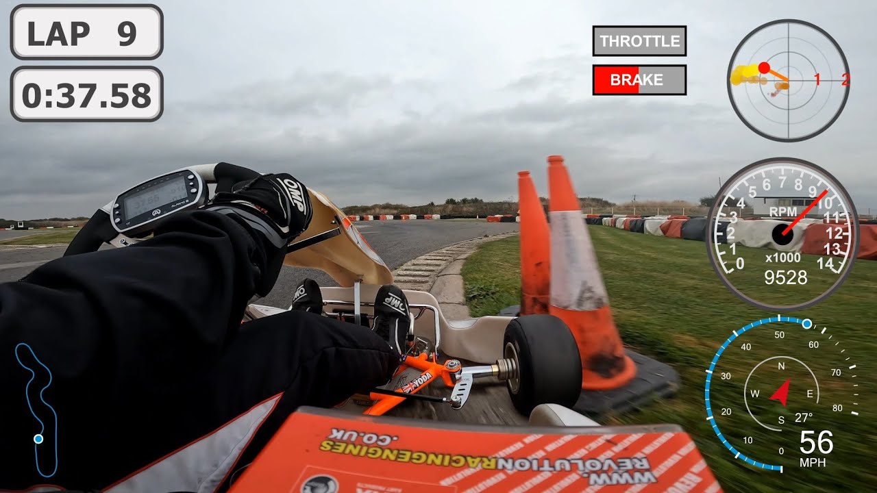 Lydd Kart Circuit - Fast Consistent Laps -11 Oct 23- Rotax Karting - GoPro Hero10 4k50fps - Dashware