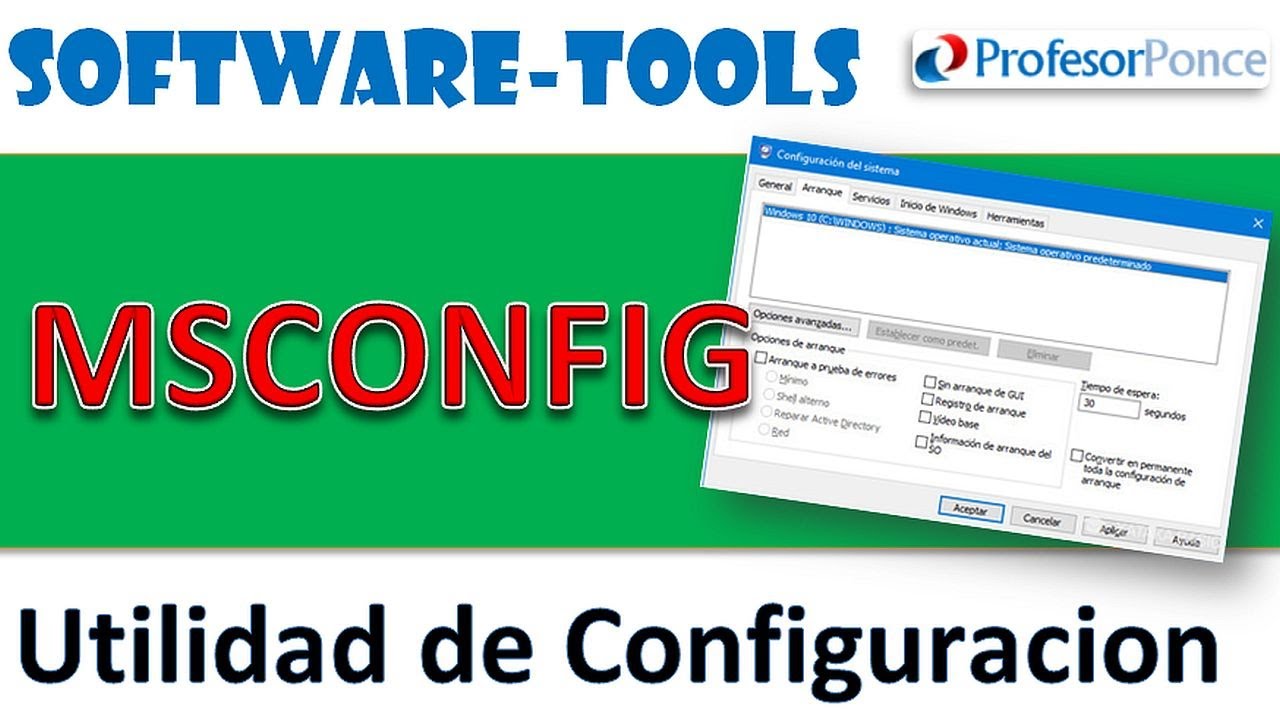 Herramientas del Sistema (MSConfig)