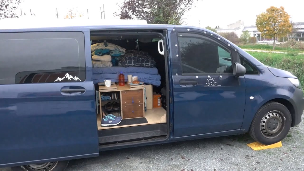 Roomtour Mikrowohnmobilchen 2.0 Mercedes Vito Camper Van mit 4 Sitzplätzen