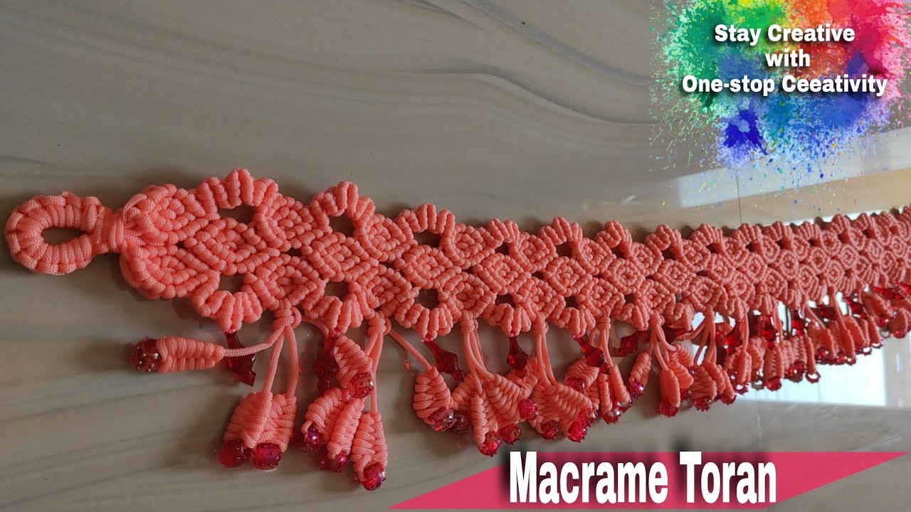 Macrame Toran #10 | Macrame Toran New Design | Easy Toran Macrame Design | DIY | One-stop Creativity