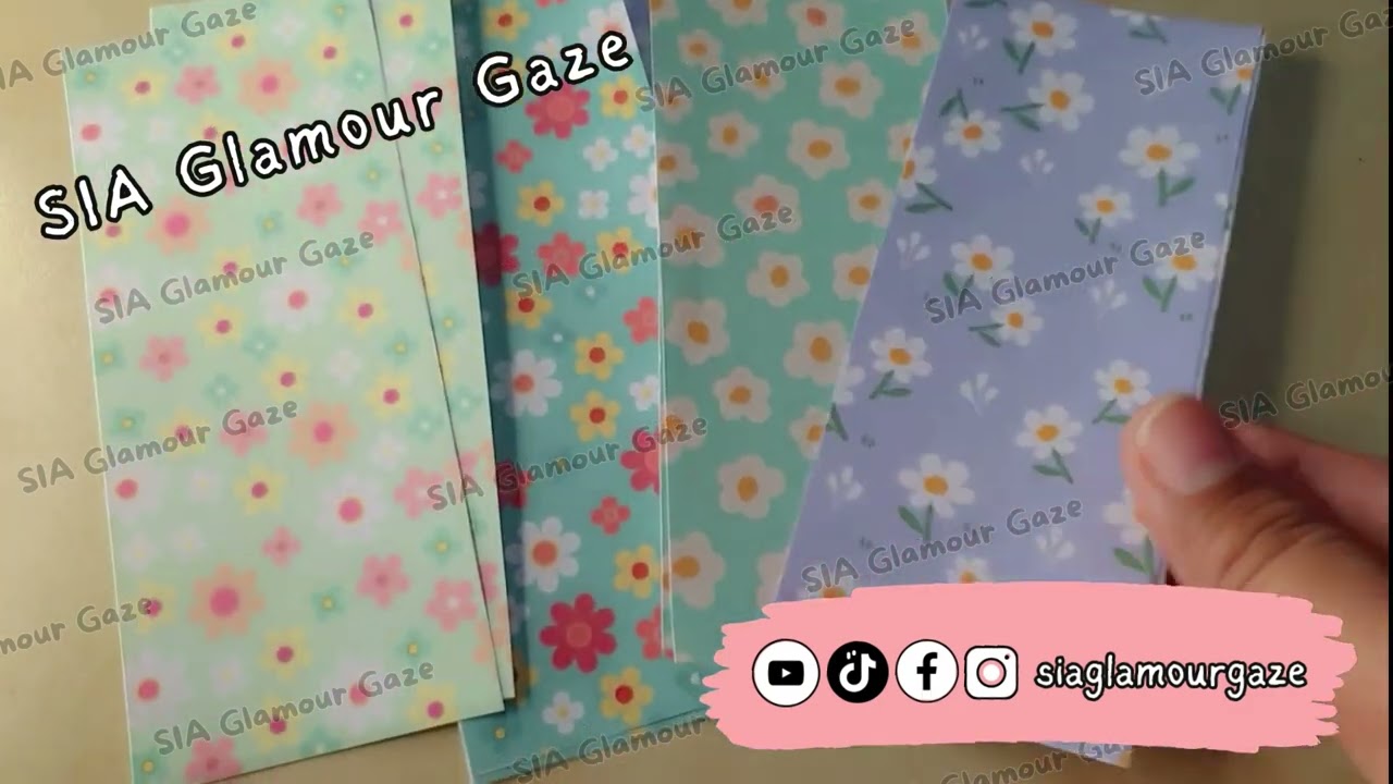 2.3 x 5.8  inch 24 Sheets Pattern paper / Flower Theme I / Craft Paper Pack Scrapbooking