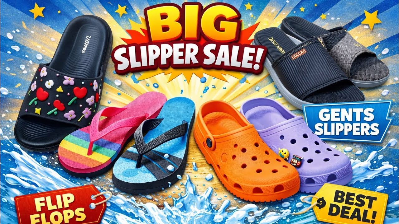 Mega Eid Sale🔥On Washable Slippers | Flipflops & Crocs For Ladies & Gents 