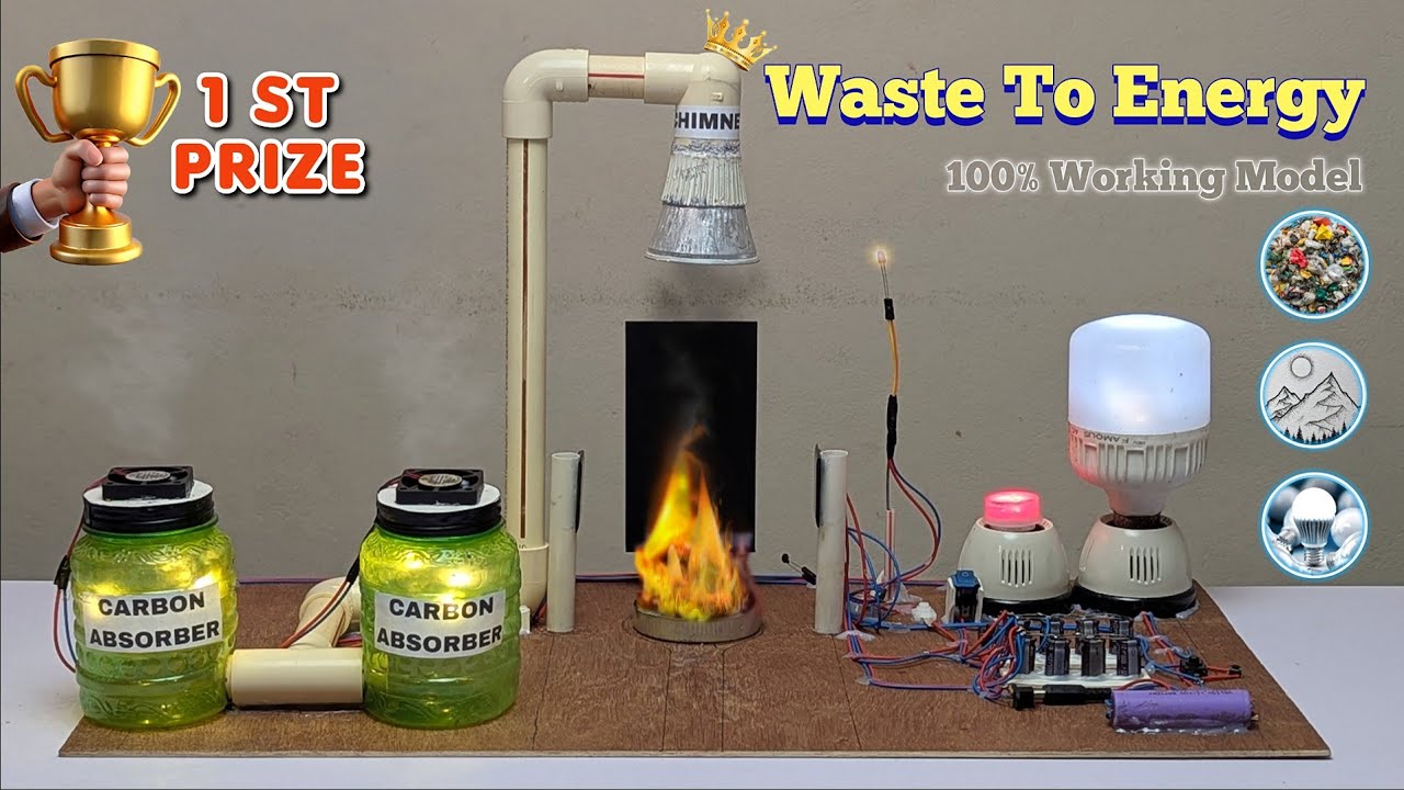 Turn Plastic Waste into FREE Electricity ⚡ | DIY Waste to Energy Generator (Real Working Model 2026)