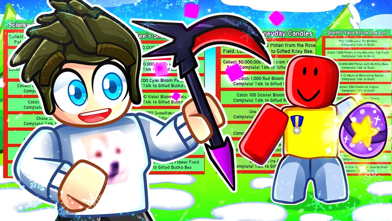 I FINISH the BEST Beesmas Quests to become OP in Bee Swarm Simulator!