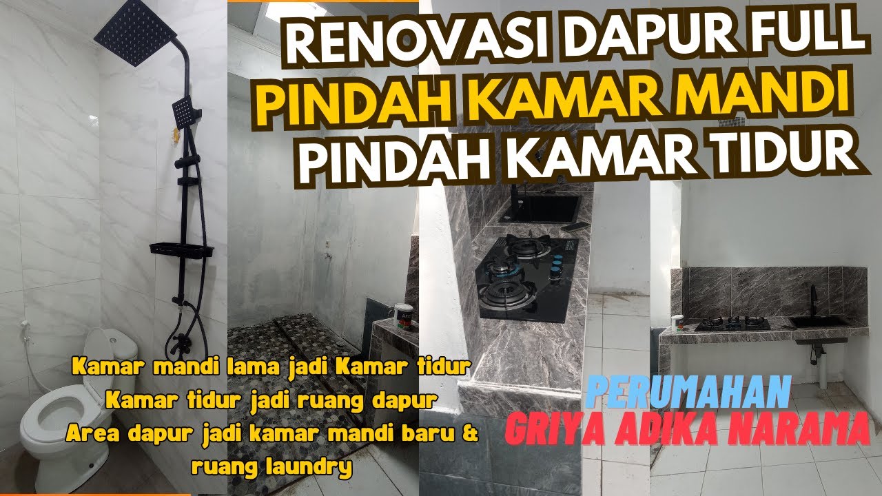 Renovasi Dapur dan Pindah Kamar Mandi Rumah Subsidi Ukuran 6x2M (Layout nya berubah total)