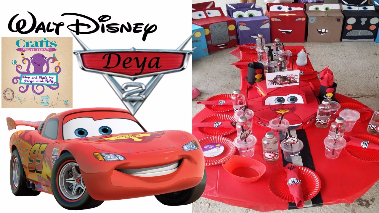 How to make Party accessories McQueen for  Birthday Party . Ideas of handmade accessories