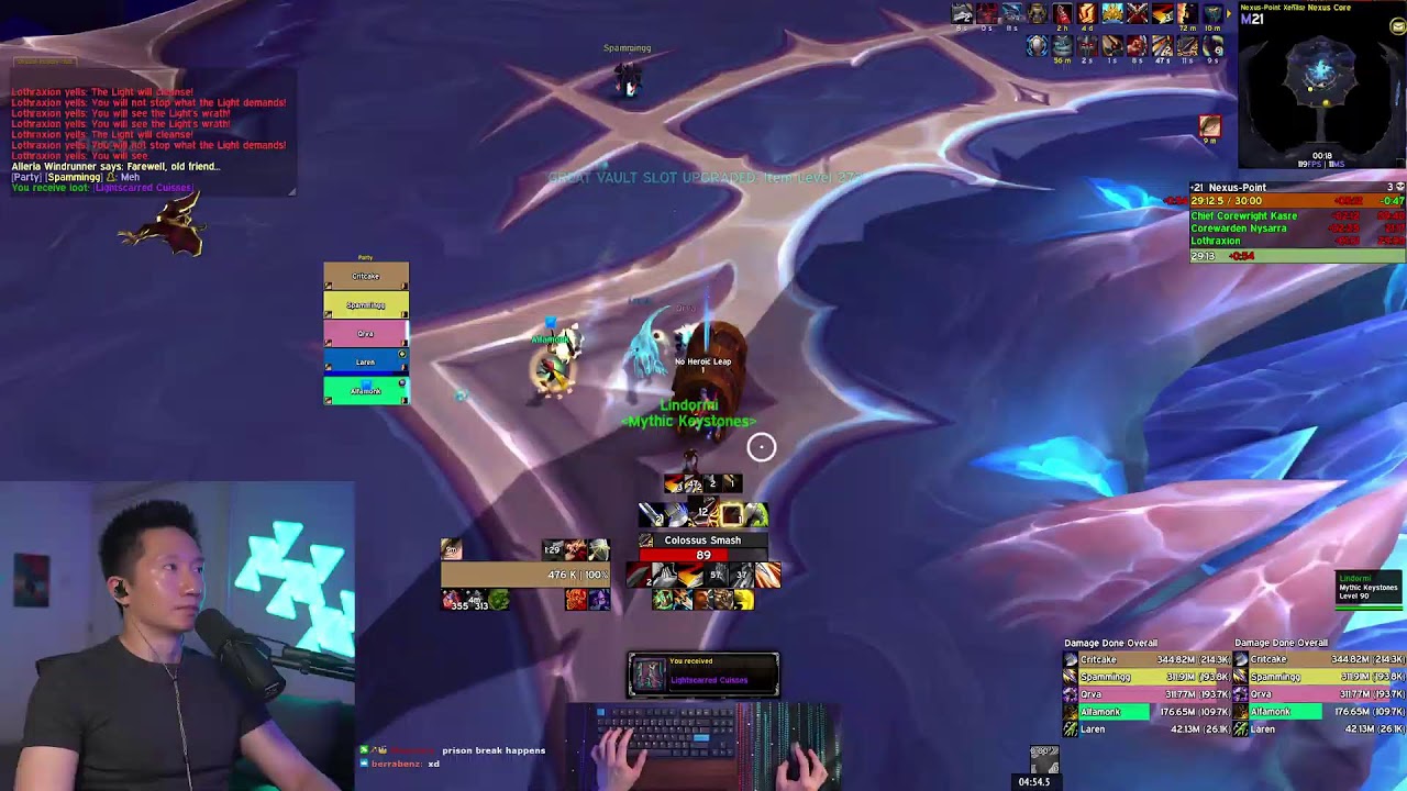 4011io Arms/Fury keys  - testing all specs again (all 4 seem good and have strengths & weaknesses)