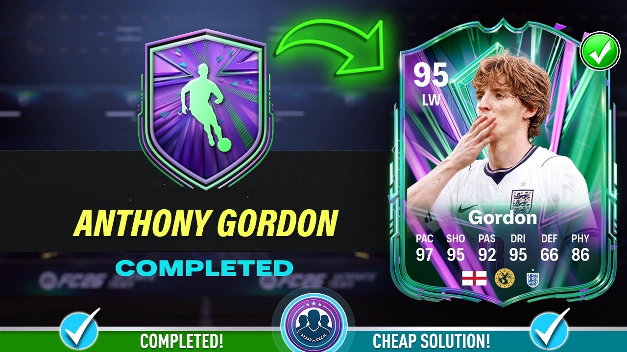 Решение SBC Энтони Гордона 95 FOF Glory Hunters &mdash; Дешевое решение и советы &mdash; FC 26