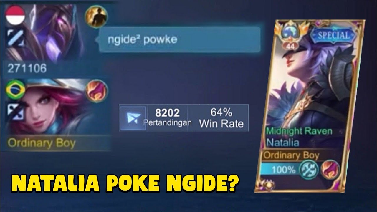 INILAH YANG TERJADI KETIKA NATALIA 8K MATCH DIKATAIN POKE NGIDE - MOBILE LEGENDS