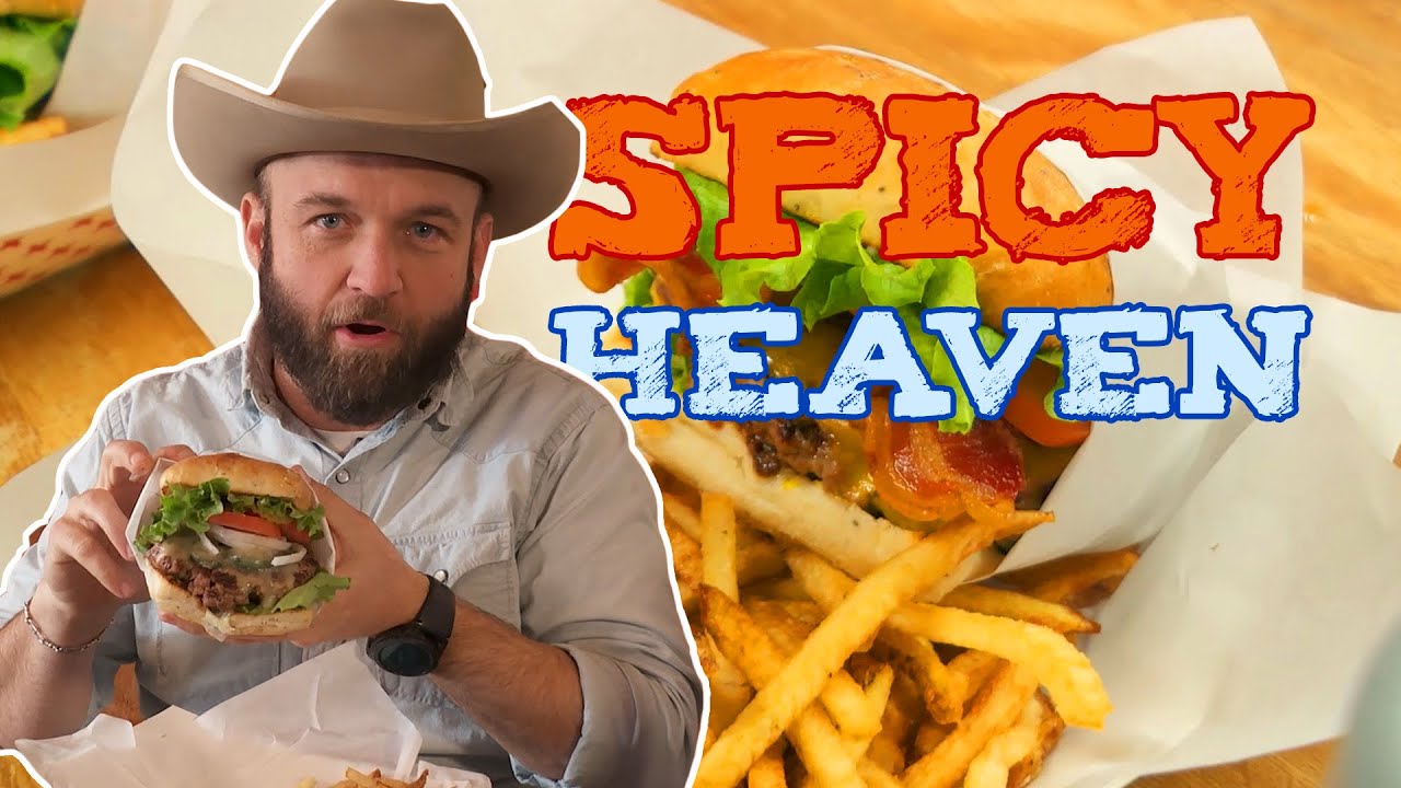 Devil Burger 🍔 is spicy heaven - J&P Bar Grill, Comstock, TX