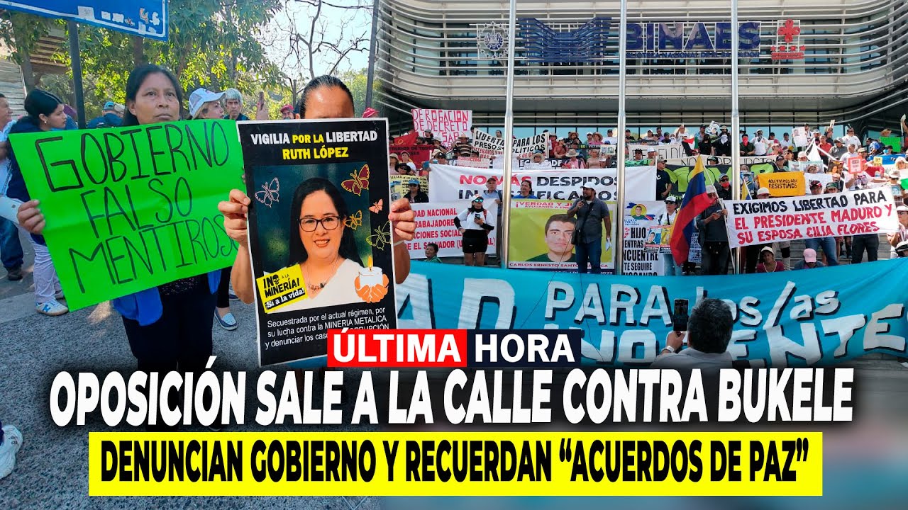 🙄😡OPOSITORES SALEN A LA CALLE CONTRA BUKELE , DENUNCIAN AL GOBIERNO Y RECUERDAN 