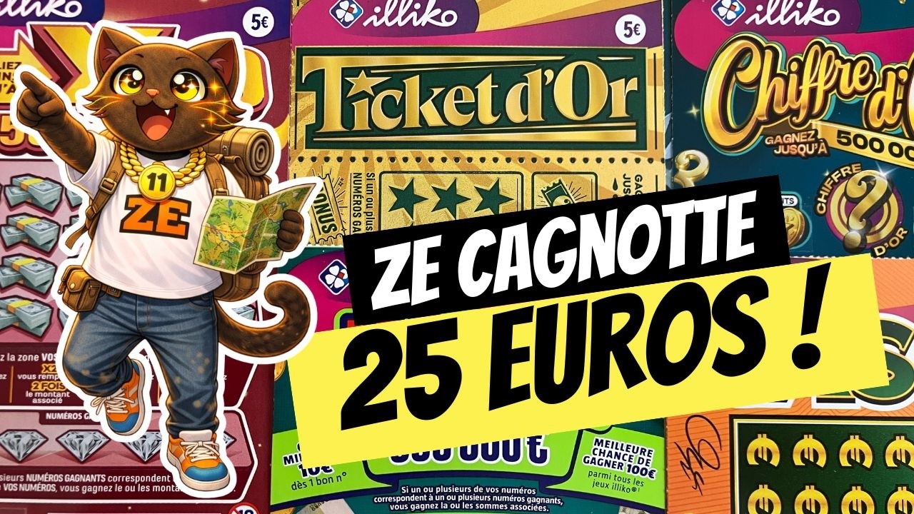 🍀 Mission Grattage : ZE CAGNOTTE avec 25€ DE TICKETS À 5€ 😅