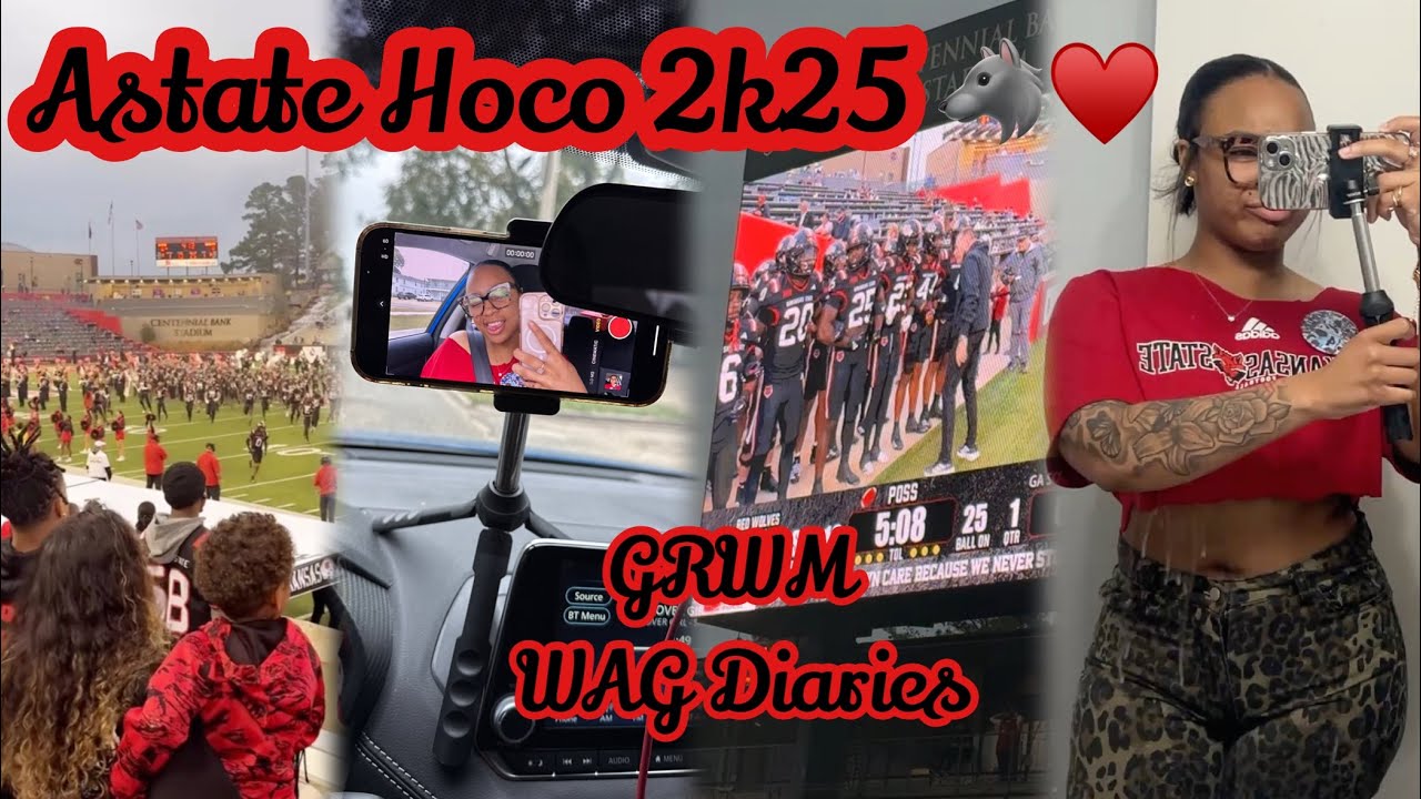 GRWM WAG DIARIES🐺♥️ASU HOCO 2k25| HAIR| FOOTBALL| ETC…