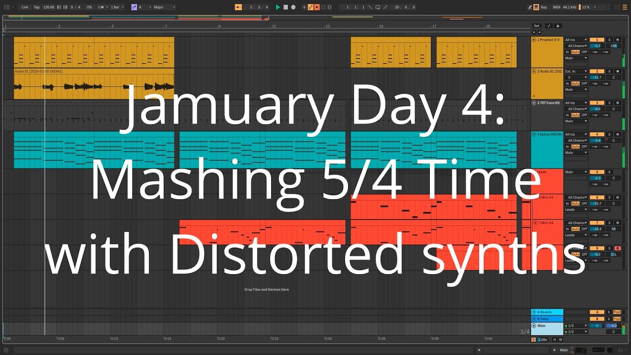 Mashing 5/4 Time with Distorted Synths - Jamuary (day 4)