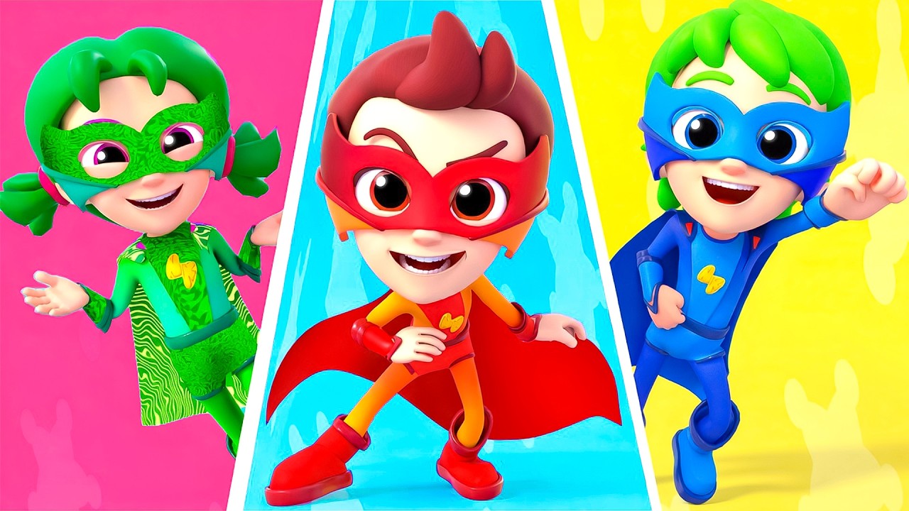 Colores de superhéroes |  ¡Aprende Colores - Canciones y Caricaturas para Niños