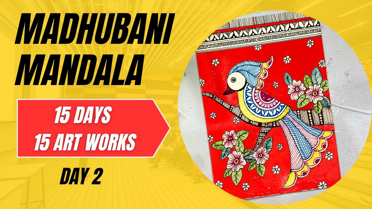 Madhubani Mandala Tutorial | 15 Days · 15 Artworks Series | Day 2