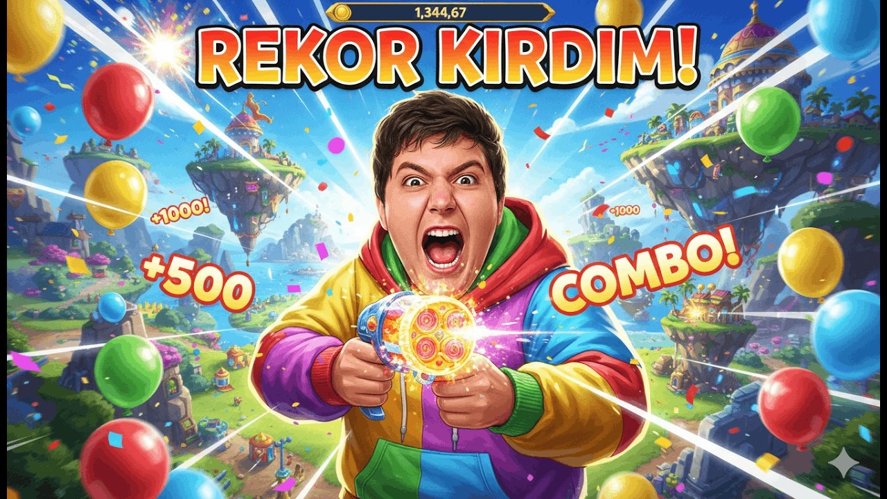 🎈 Eski Flash tarzı balon patlatma oyunu ile rekor