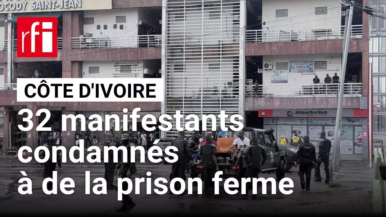Côte d’Ivoire : 32 manifestants condamnés à de la prison ferme, à quatre jours de la présidentielle