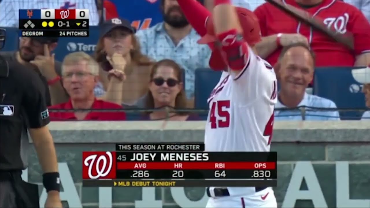 JOEY MENESES, DEBUT NATS VS METS 02 AGOSTO 2022