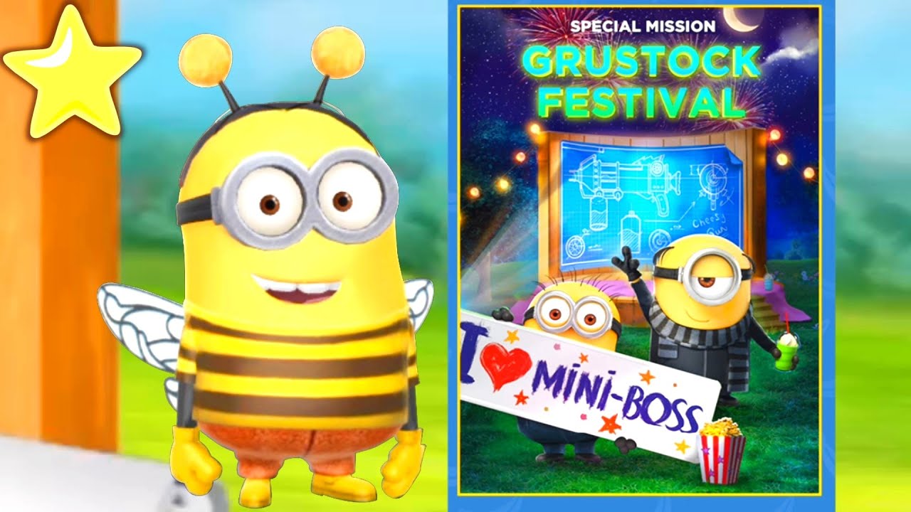 Minion Rush Despicable Me #144 Миньон Костюм Пчёлки и Фестиваль Грюсток ! На весь экран