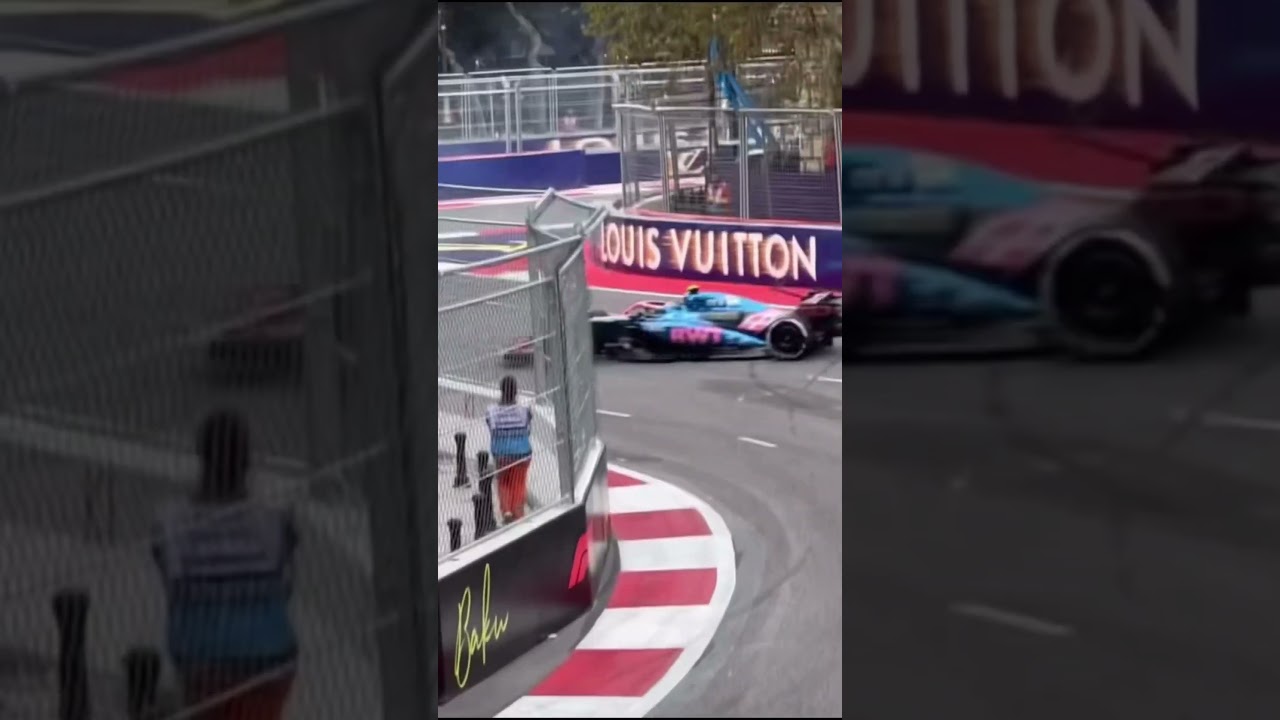 Watch this !!!! Alpine F1&reg; Spin Off At Baku Azerbaijan 🇦🇿 #f1  #bakucitycircuit #azerbaijan #racing