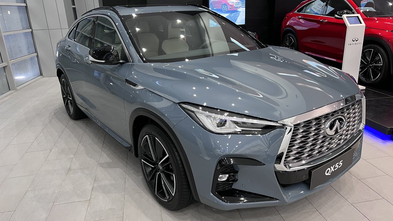 انفينيتي QX55 2022 الجديدة الدرجة الثالثة محرك 4 سلندر تيربو دفع رباعي وارد البابطين الكويت