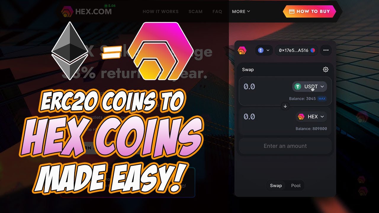 How To Easily Buy HEX Coin With ERC20 Coins - ETH or USDT