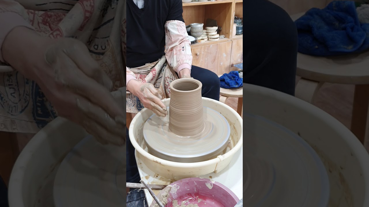 청자토 2kg 원통형 성형하기