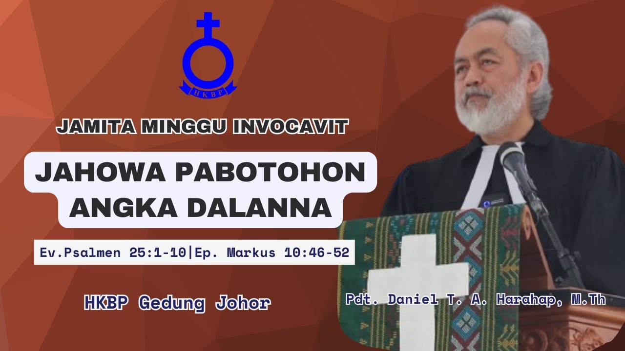 Jamita Minggu Kadep Marturia Invocavit Pdt. Daniel T.A. Harahap, M.Th di HKBP Gedung Johor Medan
