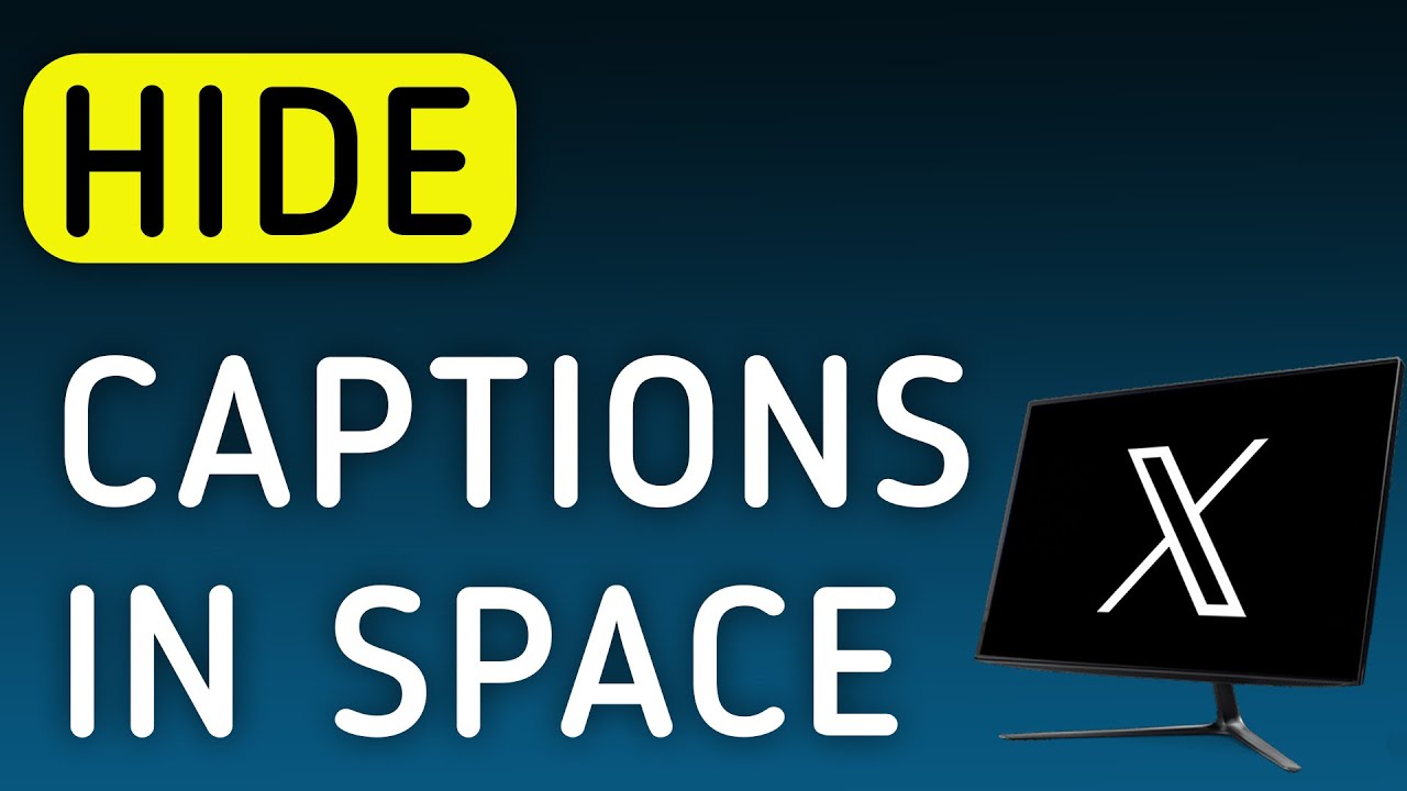 How To Hide Captions In Space On X (Twitter) On PC (New Update)