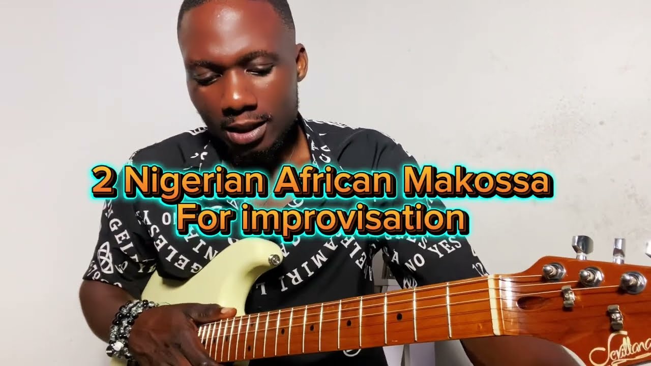 2 African Makossa Licks for Gospel Praise song Improvisation|Guitar lessons for Beginners 