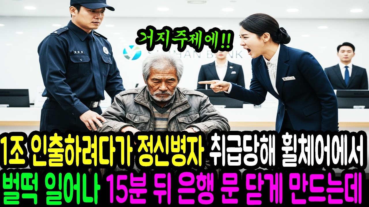 1조 인출하려다가 정신병자 취급당해 휠체어에서 벌떡 일어나  15분 뒤 은행 문 닫게 만드는데ㅣ노후사연ㅣ감동사연ㅣ사연라디오ㅣ오디오북