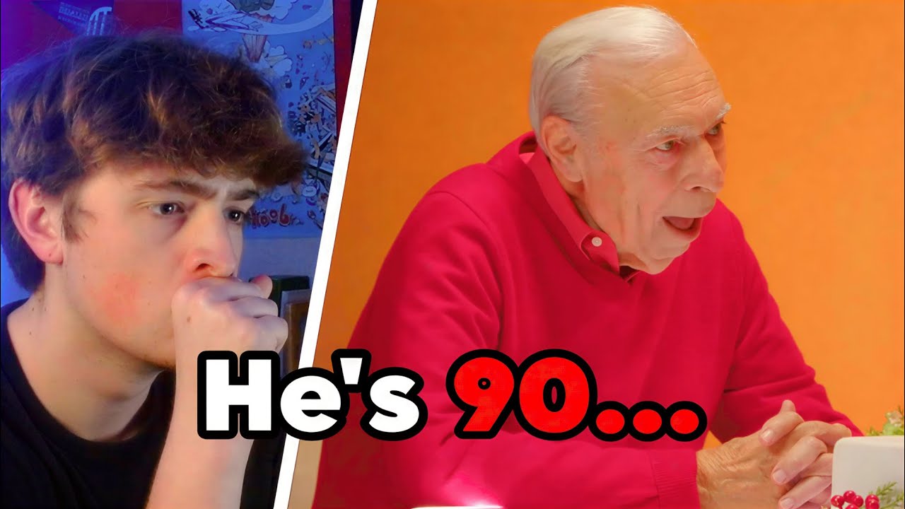 Old man tries to get laid on the button
