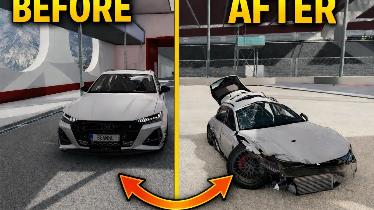 Driving Sports Cars through a Big Ramp