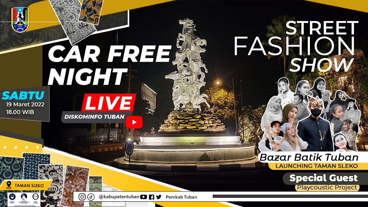 Launching Taman Sleko dan Peresmian 9 Patung Kuda - Tuban Car Free Night