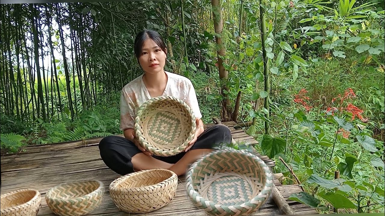 Bamboo basket weaving process, gardening - Nguyen thi Ngan