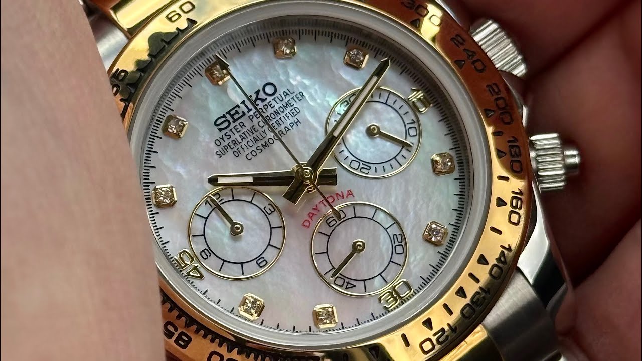 Making the cleanest Seiko mod chrono VK63 &ldquo;Mother Of Pearl&rdquo; Daytona