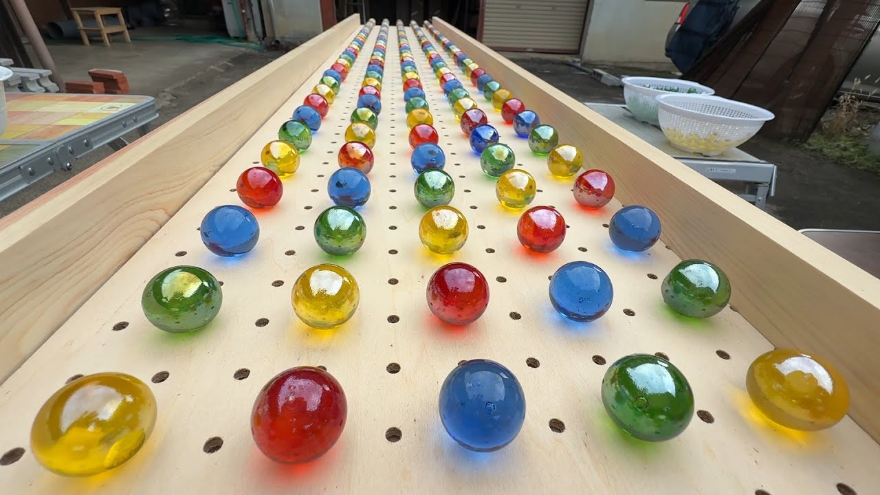 マーブルラン157 marble run 玉転がし　坂道コース　手作りスロープムービー